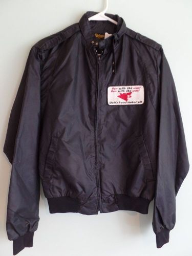 Vintage wolfe's head motor oil jacket - gas mechanic service station attendant