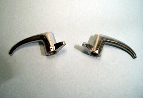 1960-1961 mopar &amp; 1960-1964 imperial vent wing wiindow handle set - nos