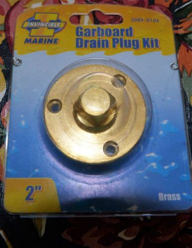 Invincible marine garboard drain plug kit brass 3089-0106
