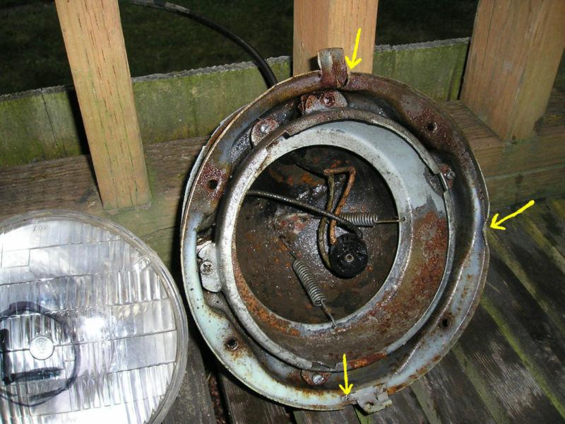 1953 Ford passenger car complete headlight buckets, US $75.00, image 8