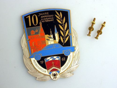 Vintage grill car badge porsche 911 356 550 mercedes 190 300 sl vw 1962 adac