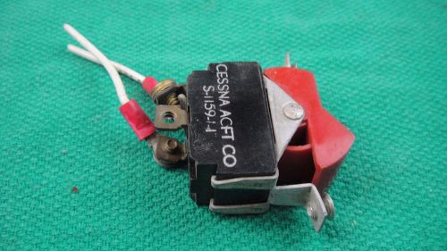 Aircraft 1962 cessna 182 red master power rocker switch s-1159-1-1 ~~nice~~