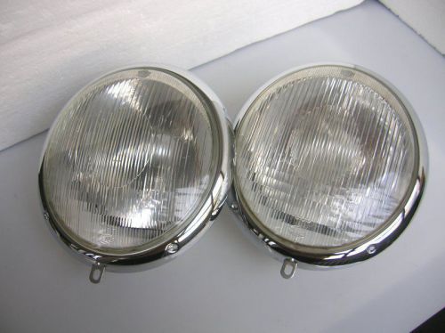 Volkswagen heb early hella headlights head light cox bug split oval kÄfer lamps