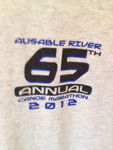 Mens ausable river canoe race 2012 gray gildan ultra cotton l t-shirt