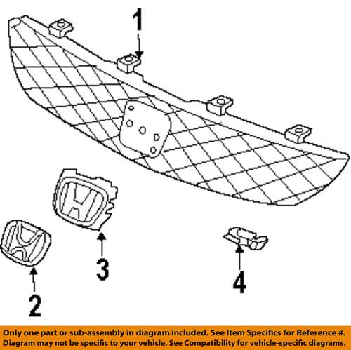 Honda oem 71120s5tg01za grille
