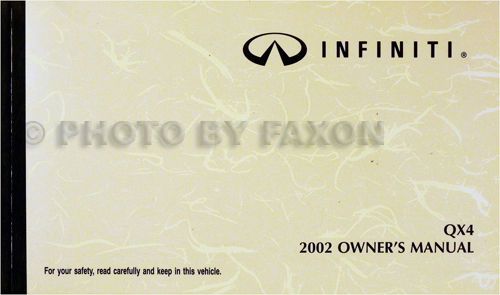 2002 infiniti qx4 owners manual original qx 4 owner guide book oem