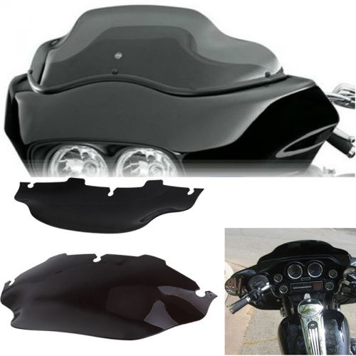 6" 8" grey black motorcycle wave windshield screen for 1996-2013 harley davidson