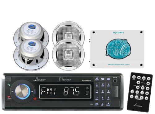 Lanzar bluetooth marine stereo receiver+ 400 watts speakers+1600 watts amplifier