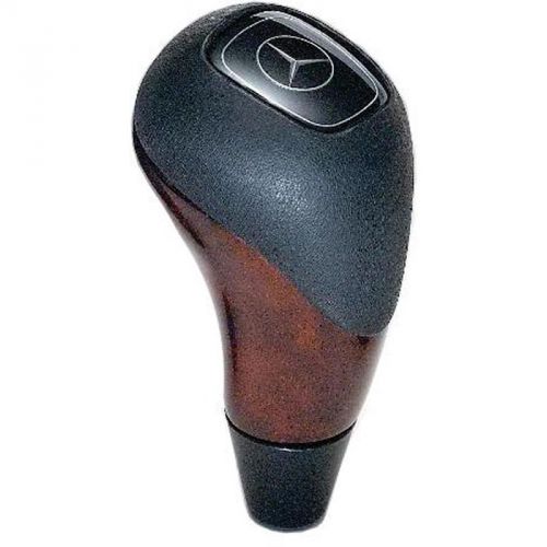 Mercedes® shift knob kit,burlwood &amp; black leather,star emblem, 1990-2000
