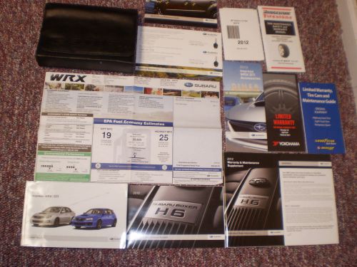 2012 subaru wrx sti complete car owners manual books nav guide window label case