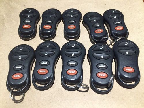 Dodge chrysler jeep keyless entry remote fob lot, qty 10