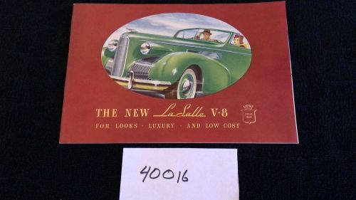 1940 lasalle new v-8 sales brochure for all models 160619 40016d