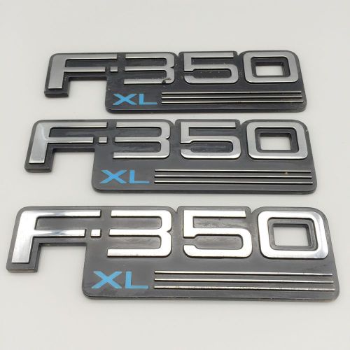 92 93 94 95 96 ford f-350 f 350 xl fender emblem set of 3 oem f2tb-16b114-fa-da