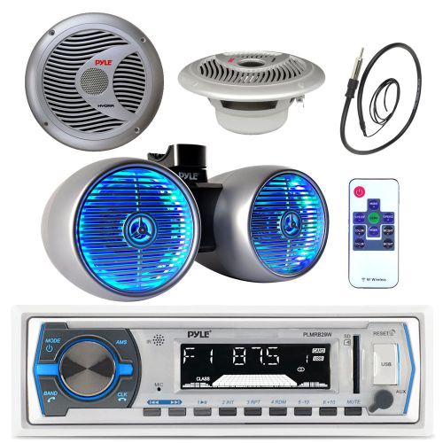 1200w 8&#034; wake board speaker, marine 6.5&#034; speakers, antenna, bluetooth usb radio