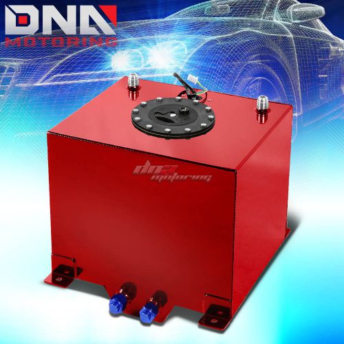 5 gallon lightweight performance red coat aluminum fuel cell tank+level sender