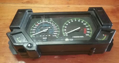 1987 kawasaki zx 750 speedometer tachometer gauge cluster instrument 39108 miles