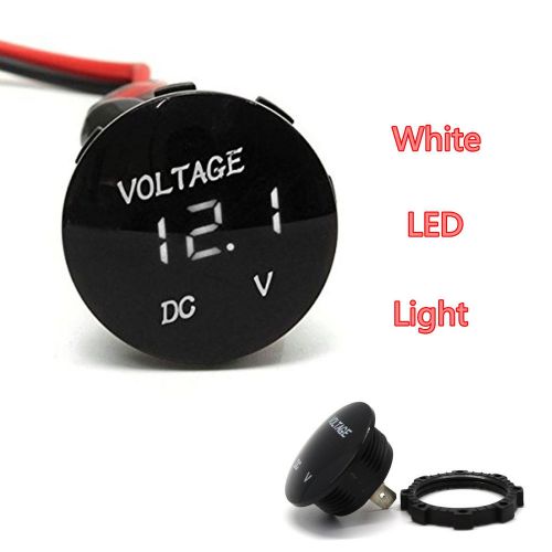 White led panel digital display car motorbike volt meters voltage gauge meter
