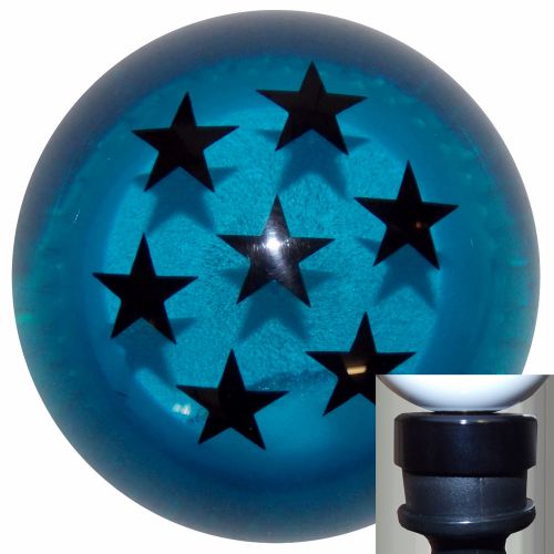 Blue dragon ball z shift knob with black adapter kit fits new dodge dart