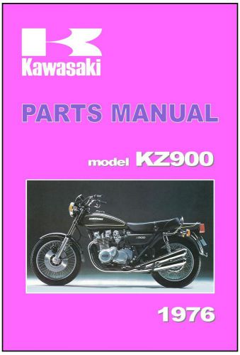 Kawasaki parts manual kz900 z900 kz900-a4 1976 replacement spares catalog list