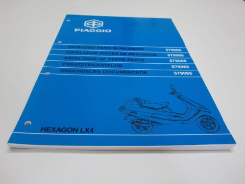 New genuine piaggio hexagon lx4 spare parts catalog 579065
