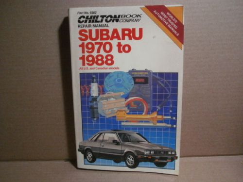 1970 - 1988 subaru repair manual - chilton book no. 6982