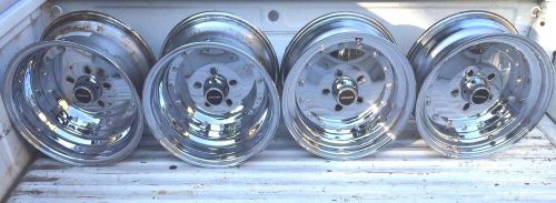 4 cragar sst 15x8\15x10 5-4.75 pattern unilug chevy 3.75&#034; backing space chrome
