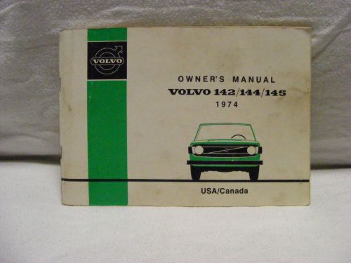 Volvo owner&#039;s manual (1974) with vinyl pouch
