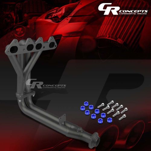 J2 for cd f22 black exhaust manifold racing header+gun metal washer cup bolts