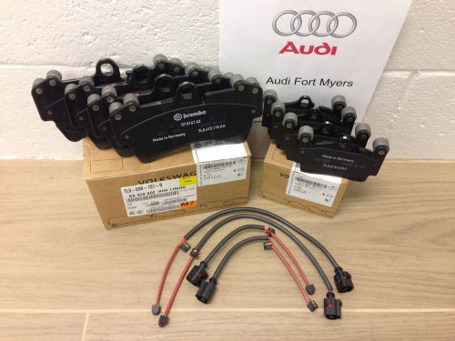 Audi q7 front &amp; rear brake pads and wear sensors - oem brand new