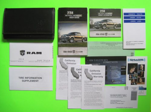 2014 dodge ram truck factory owner&#039;s manual user guide set &amp; case *oem*