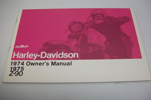 Harley amf 1974-1975 z-90 owners manual nos