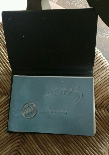 03 2003 buick century owners manual with case