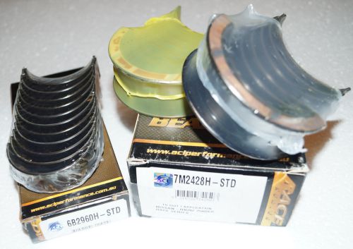 Acl race main + rod bearings kit std size 7m2428h-std  6b2960h-std fits rb26dett