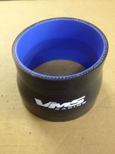 Vms racing 3 ply reinforced silicone straight reducer coupler - 3.5-4&#034; black