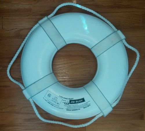 Used jim-buoy g series 20&#034; life ring, outdoor water sport, uscg approved