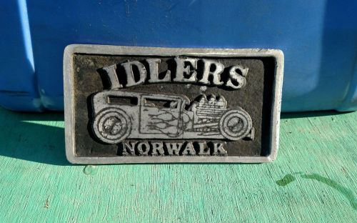 Car club plaque plate license plate topper norwalk ca holley cragar weld wheels