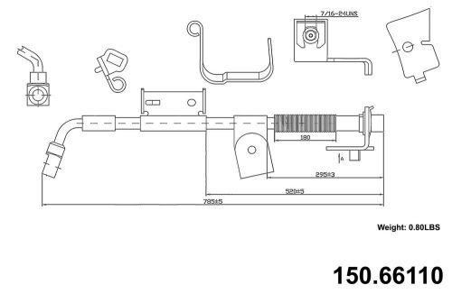 Centric parts 150.66110 front brake hose