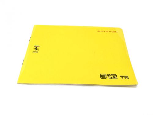 Ferrari 512tr consumer info spare wheel system  manual cat. # 706/92g