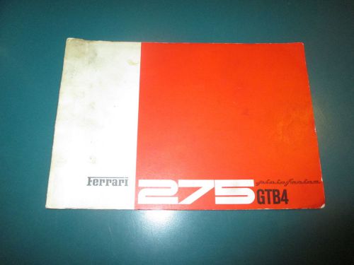 Ferrari 275 gtb/4 pininfarina spare parts catalog manual handbook print # 17/67