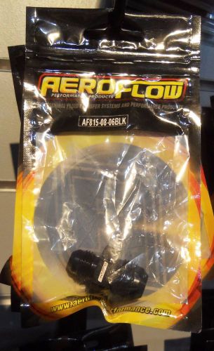 Aeroflow male flare reducer -8an to -6an black finish