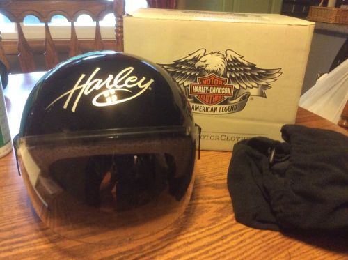 Wow! harley davidson! helmet! w/facemask! new in box, w/cloth protection bag!