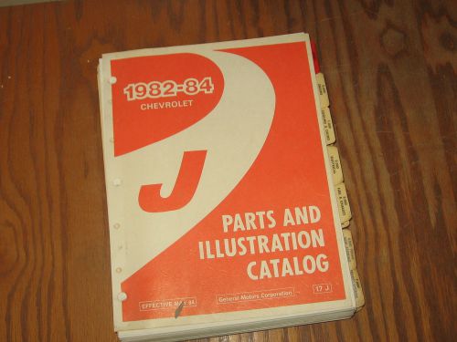 1982 1983 1984 chevrolet cavalier parts book manual