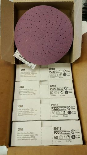 3m marine sand disc 6bx  p220 50/bx 20918 152mm sandind disk purple