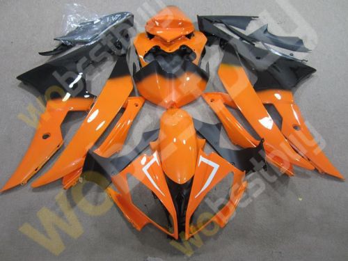 Injection glossy orange black abs fairing fit for yamaha yzf r6 2008-2015 r43