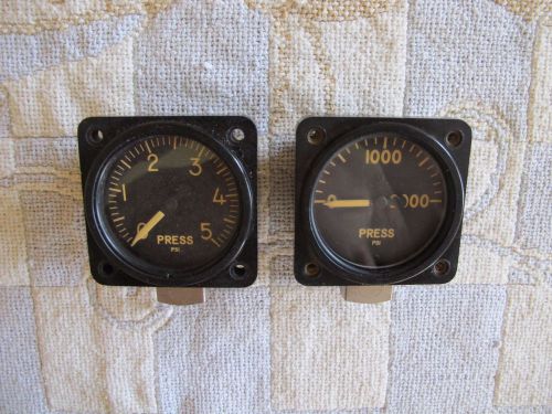 2 each hydraulic pressure gauges indicators - 2 1/4 inch