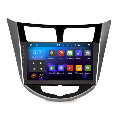 Quad core android 5.1 car gps player for hyundai verna i25 solaris accent wifi
