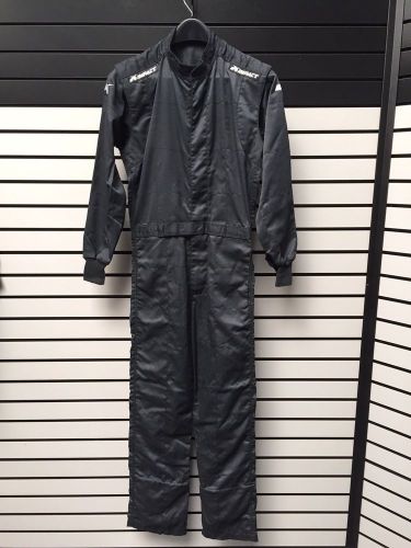 New impact sportsman driving suit small black sfi 3.2a/1 24201310 usa made
