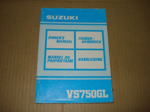 1991 suzuki vs750gl intruder 750 motorcycle owners manual -multi-language