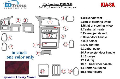 Ki a sportage 98 99 00 1998 1999 2000 dashboard trim kit japanese cherry wood