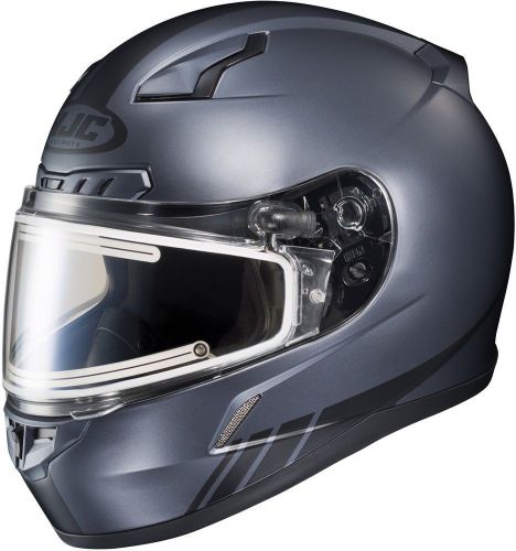 Hjc cl-17 streamline - electric snowmobile helmet - matte black/silver